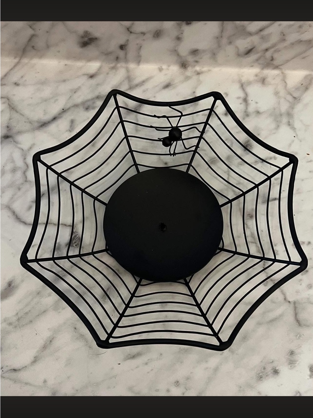 NWOT Black Spider Web Candle Holder